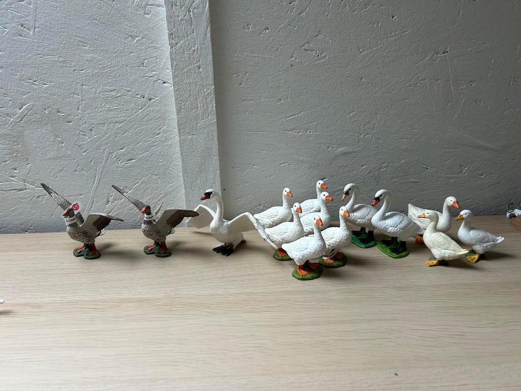 Schleich ganzen en zwanen, Ophalen of Verzenden, Zo goed als nieuw, Paard, Beeldje of Figuurtje