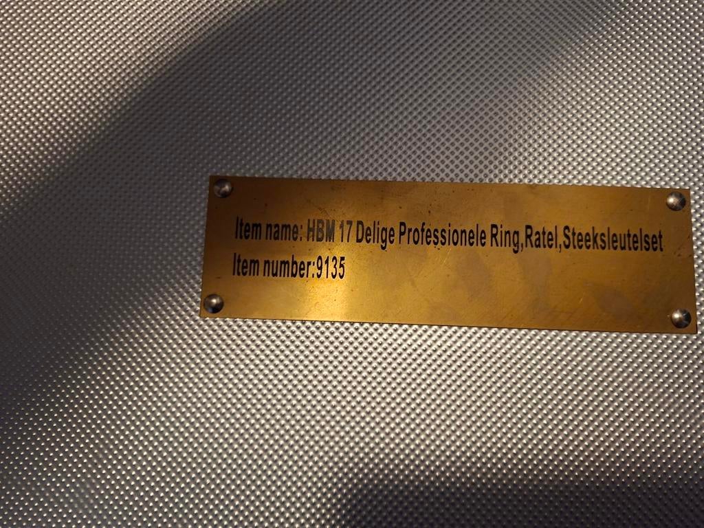 HBM 17-delige Professionele Ring, Ratel, Steeksleutelset, Ophalen of Verzenden