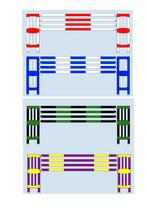 Complete hindernis kunststof, 4 balken. Outlet, 30% korting, Ophalen of Verzenden, Nieuw, Springen