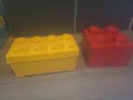 Lege Lego opbergdozen - Geel en Rood, Ophalen of Verzenden, Gebruikt, Losse stenen, Lego