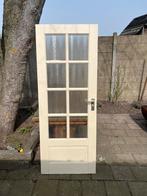 Meranti houten deur met glas, 201x78 cm, Ophalen, Gebruikt, Minder dan 80 cm, Binnendeur