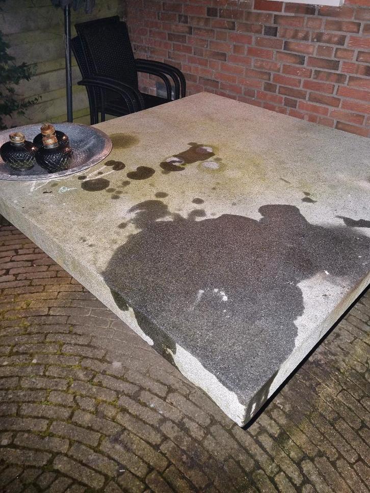 Tafel beton 120x120, Tuin en Terras, Tuintafels, Gebruikt, Vierkant, Overige materialen, Ophalen