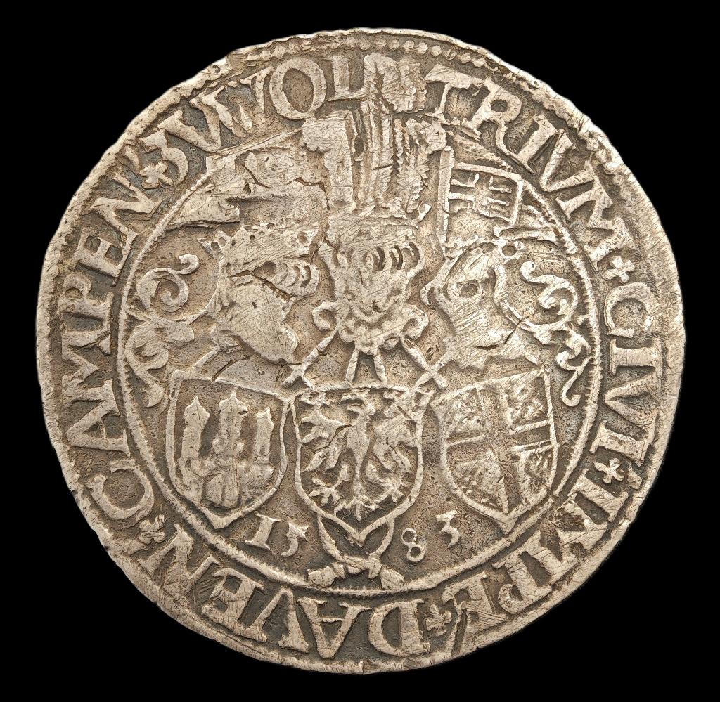 1583 Arendrijksdaalder De Driesteden, Postzegels en Munten, Munten | Nederland, Vóór koninkrijk, Verzenden, Zilver, Overige waardes