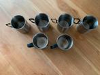 6 dubbelwandige stainless steel koffie bekers., Caravans en Kamperen, Ophalen of Verzenden, Zo goed als nieuw