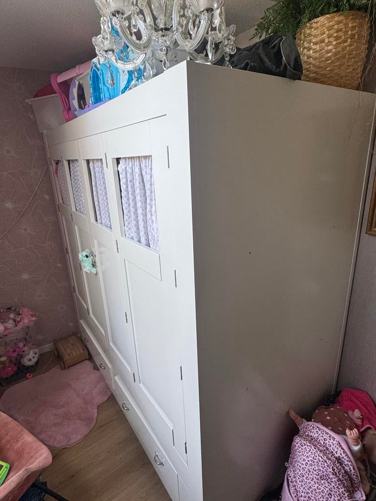 Bedstee Kidsfactory met opberglades en stevig plafond, Kinderen en Baby's, Ophalen, 85 tot 100 cm, Gebruikt, Lattenbodem