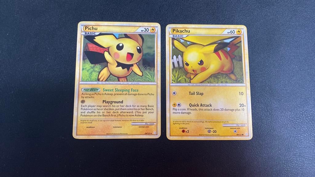 Pokemon pichu 28 pikachu 78 heart gold soul silver, Ophalen of Verzenden, Gebruikt