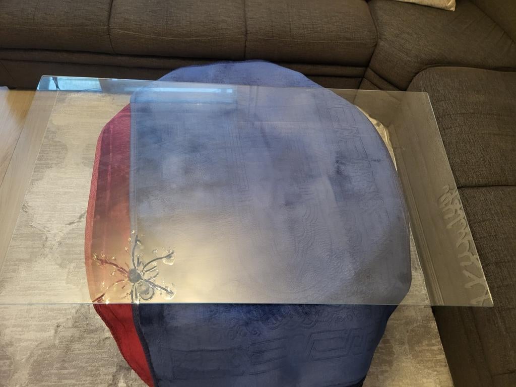 Hard Glazen tafelblad 135 X 76.5, Tuin en Terras, Ophalen of Verzenden, Kunststof, Overige typen