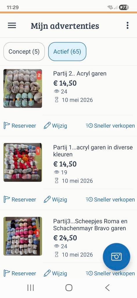 Verschillende soorten garens, Ophalen, Nieuw, Breien of Haken, Wol of Garen