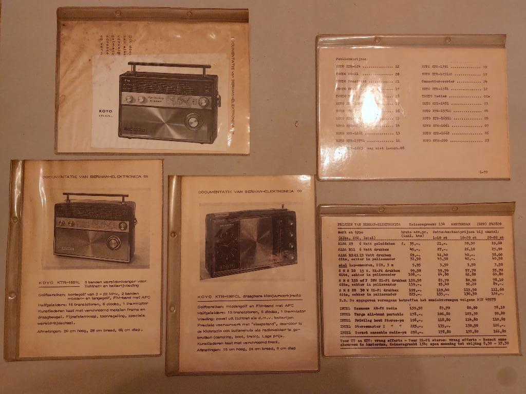 Oude documentatie map Berman Elektronica Amterdam, Verzamelen, Ophalen of Verzenden, Overige typen