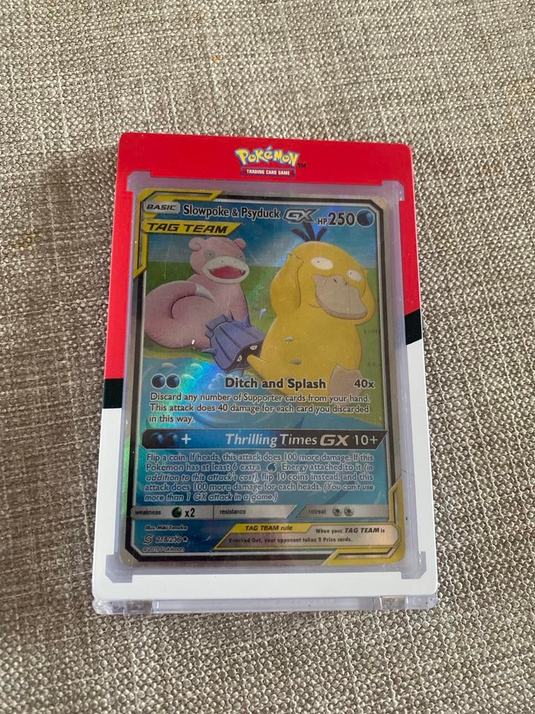 Slowpoke & Psyduck GZ Pokémon Kaart, Ophalen, Zo goed als nieuw, Losse kaart, Foil