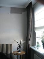 4 stellen prachtige show stukjes overgordijnen met ophalers, Bruin, 200 cm of meer, Ophalen of Verzenden, Zo goed als nieuw