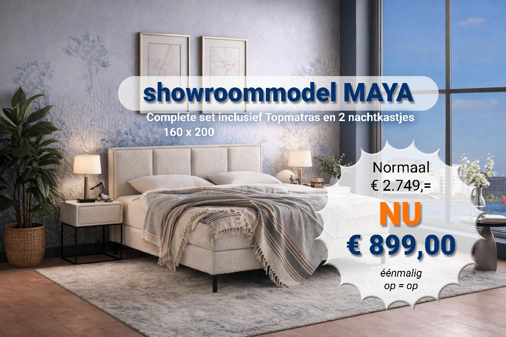 Boxspring | Showroommodellen | Showroomsale, Ophalen, 180 cm, 200 cm, Bruin