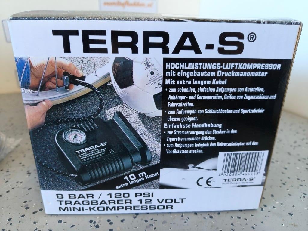 Terra-S autobanden compressor set 12Volt, Terra-S, Nieuw, Ophalen of Verzenden