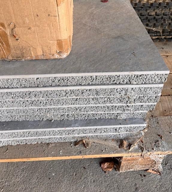 MBI GeoCeramica tegels Motion Iron 60x60x4 cm 7 stuks, Tuin en Terras, Ophalen, Zo goed als nieuw, Keramiek, Terrastegels