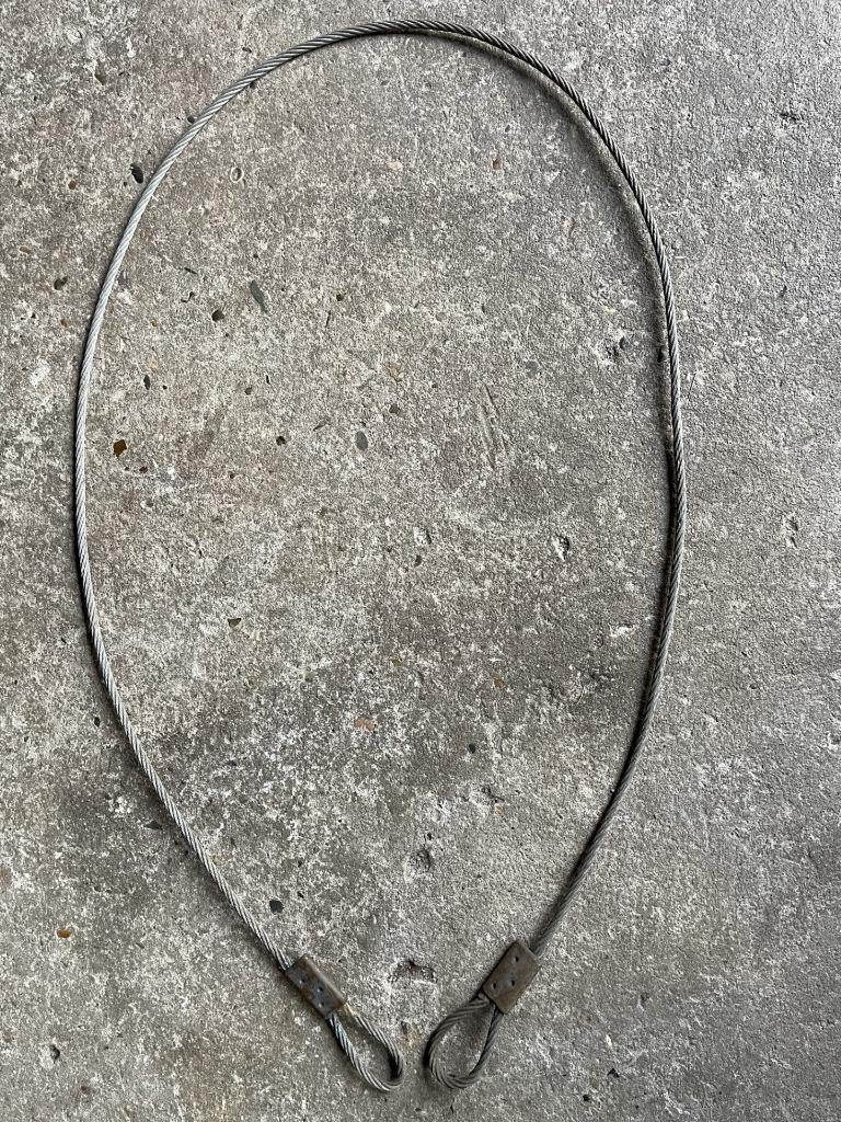 STAALKABEL 1700 x 5 mm met 2 lussen., Ophalen of Verzenden