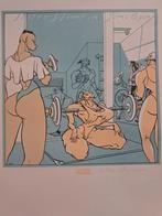 Lithografie Bodybuilding  Sister Silicone striptekenaar Weve, Antiek en Kunst, Ophalen of Verzenden