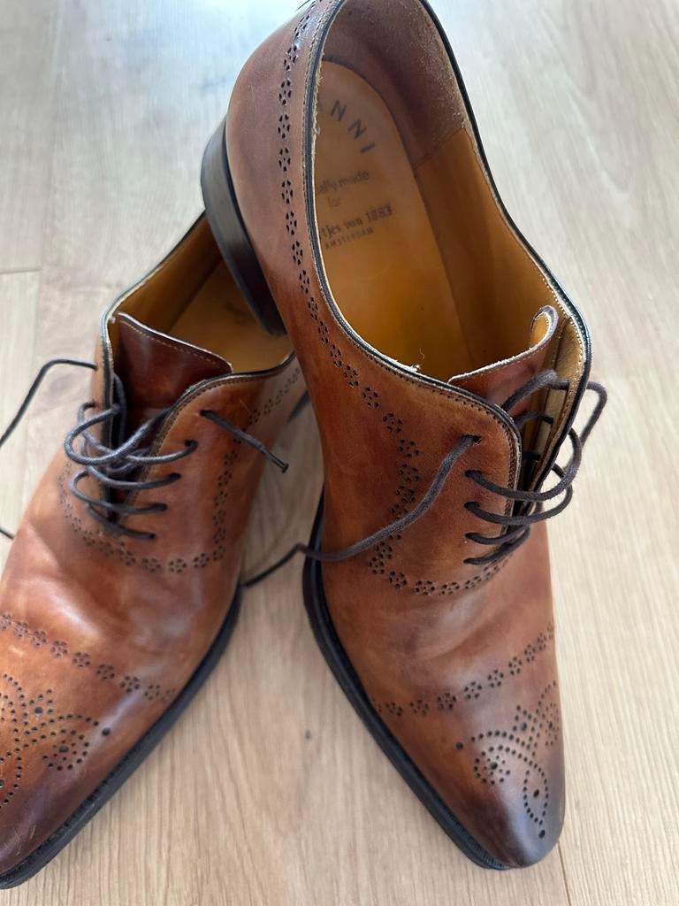 Magnanni Veterschoenen Cognac Leer - Zwartjes 1863 - Maat 45, Kleding | Heren, Schoenen, Ophalen of Verzenden, Zo goed als nieuw