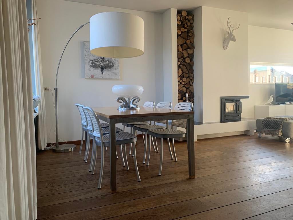 Eetkamertafel met bijpassende salontafels, Modern, strak, tijdloos, 50 tot 100 cm, Zo goed als nieuw, Rechthoekig