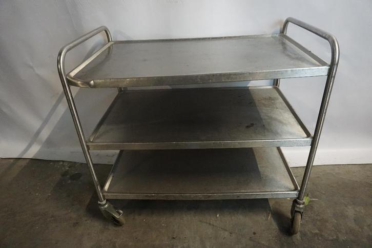 RVS Serveerwagen magazijnwagen serveerkar, Huis en Inrichting, Keuken | Keukenbenodigdheden, Gebruikt, Metaal, Ophalen