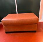 Grote Leren hocker/ voetenbank, Huis en Inrichting, Banken | Voetenbanken en Poefen, Ophalen, Zo goed als nieuw, Rechthoekig, 75 tot 100 cm