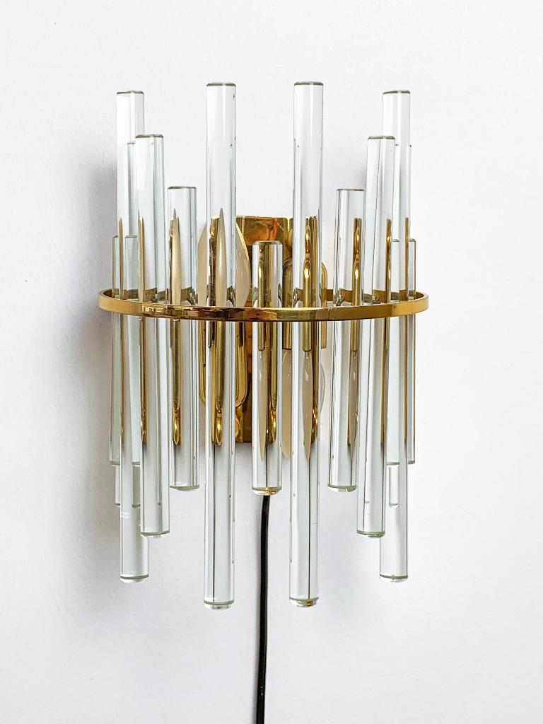 Vintage wandlamp kroonluchter Christoph Palme design, Huis en Inrichting, Lampen | Wandlampen, Gebruikt, Glas, Ophalen