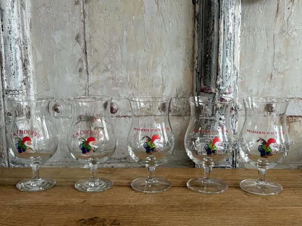 La Chouffe glazen, Ophalen of Verzenden, Nieuw, Bierglas
