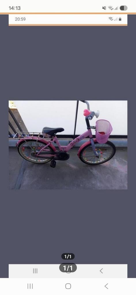 Loekie fiets, Fietsen en Brommers, Fietsen | Meisjes, Ophalen of Verzenden, Gebruikt, 20 inch