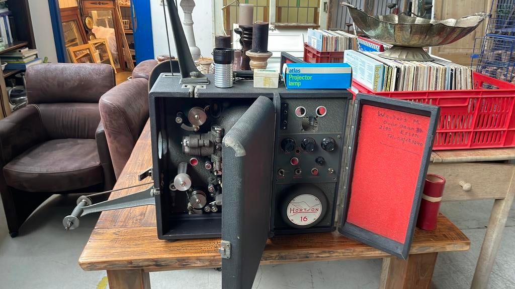 Vintage Hortson 16mm filmprojector/versterker/luidspreker, Ophalen of Verzenden, Projector