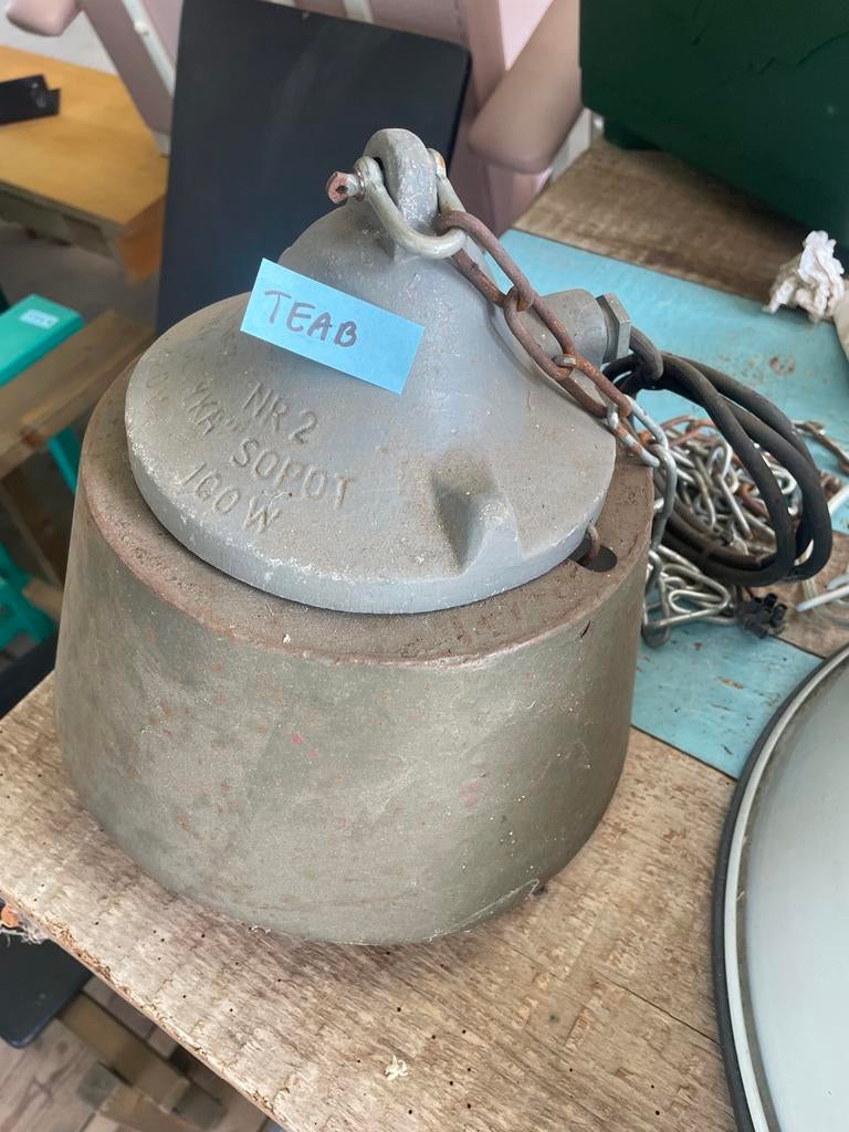 Vintage Industriële Hanglamp - Energeryka Sopot 100W, Antiek en Kunst, Ophalen