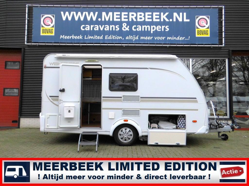 WEINSBERG CaraOne 390 QD +MOVER+VOORTENT+FIETSDRAGER, Caravans en Kamperen, Caravans, Overige merken, Schokbreker, Treinzit, Dwarsbed