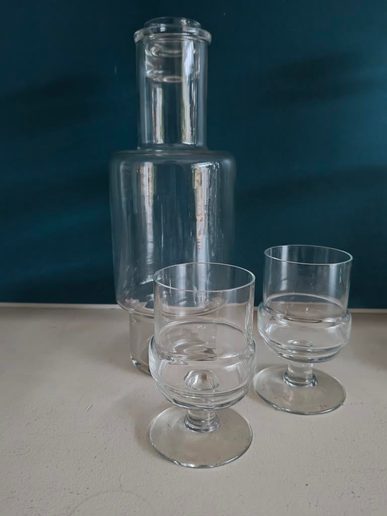 Vintage Royal Leerdam glas ARUBA karaf., Antiek en Kunst, Antiek | Glas en Kristal, Ophalen of Verzenden