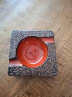 Vintage Aardewerk Asbak - Brutalist Stijl Oranje/Bruin, Verzenden