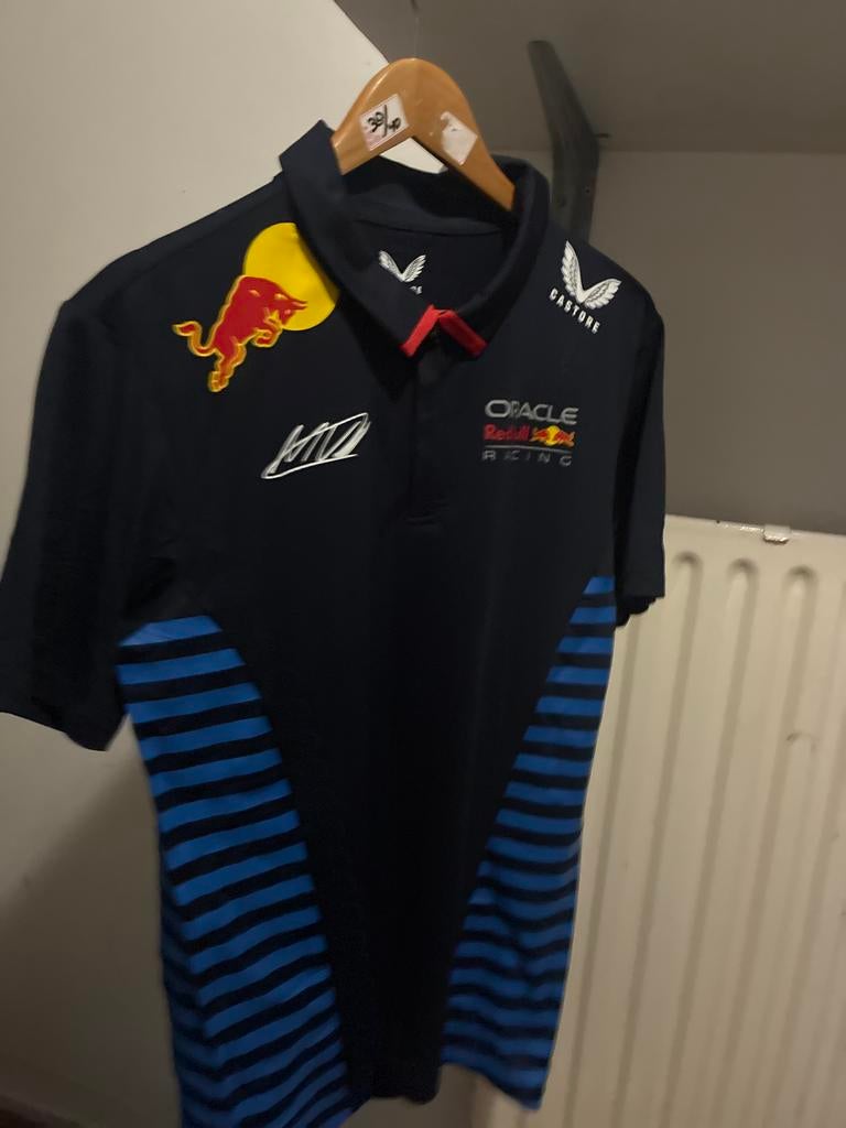 Red Bull Racing F1 Verstappen Polo Shirt Maat M, Ophalen of Verzenden, Zo goed als nieuw, Maat 48/50 (M), Blauw