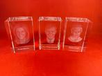 Hologram beeldjes van het koningshuis - set van 3, Ophalen of Verzenden, Zo goed als nieuw, Nederland, Overige typen