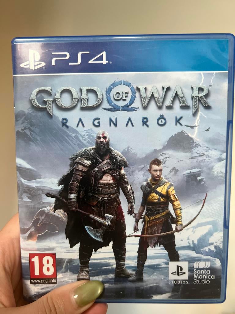 God of War Ragnarök PS4 - Zo goed als nieuw, Ophalen of Verzenden, Zo goed als nieuw, Blauw, Met games
