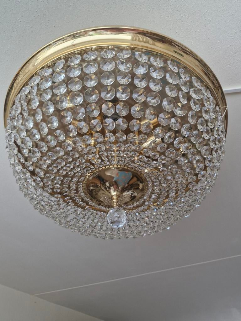 2 grote swarovski kristallen plafonnière 60 cm breed, Huis en Inrichting, Lampen | Kroonluchters, Ophalen of Verzenden