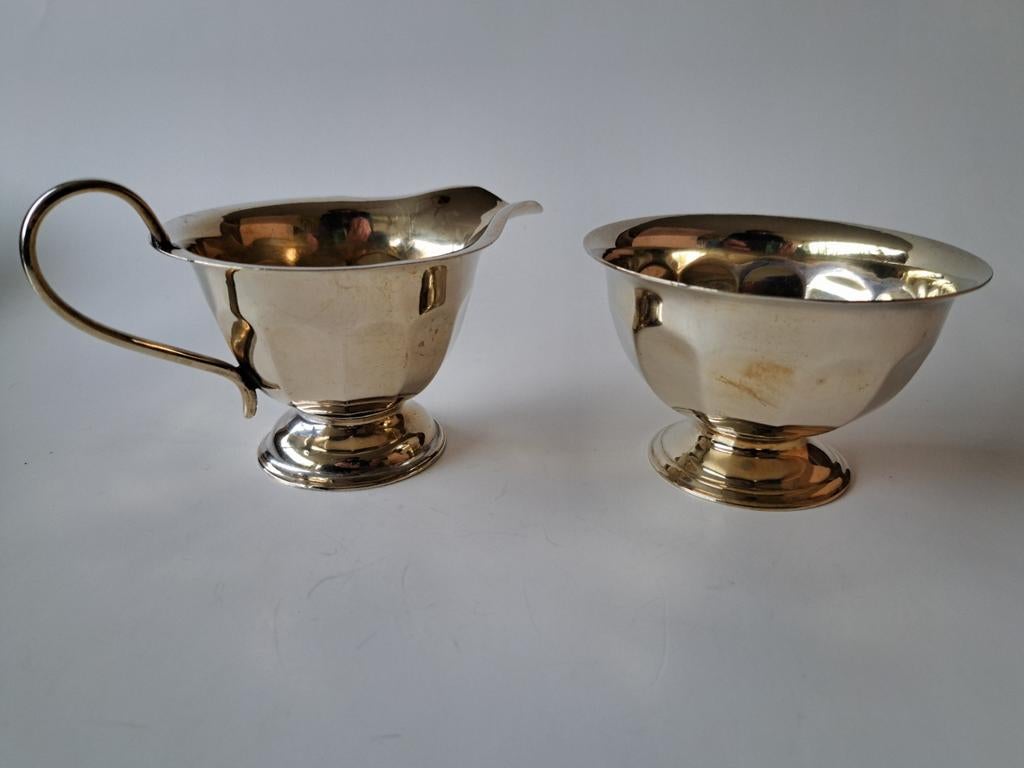 Verzilverde Melk- en Suikerstel, Ophalen of Verzenden