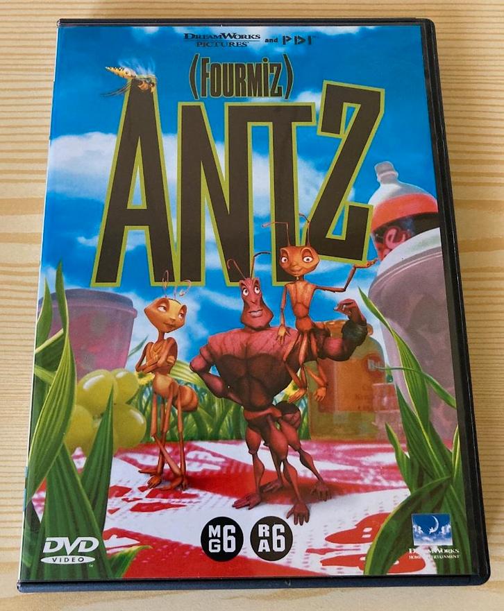 dvd Antz tekenfilm NL en Engels gesproken, NLO, Cd's en Dvd's, Dvd's | Tekenfilms en Animatie, Zo goed als nieuw, Amerikaans, Vanaf 6 jaar