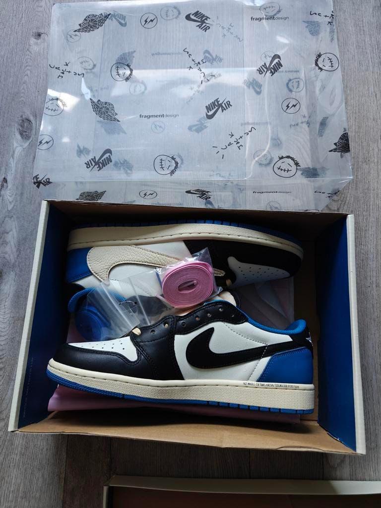 Jordan 1 Retro Low OG SP Fragment x Travis Scott maat 44, Kleding | Heren, Schoenen, Blauw, Nike, Nieuw, Ophalen of Verzenden