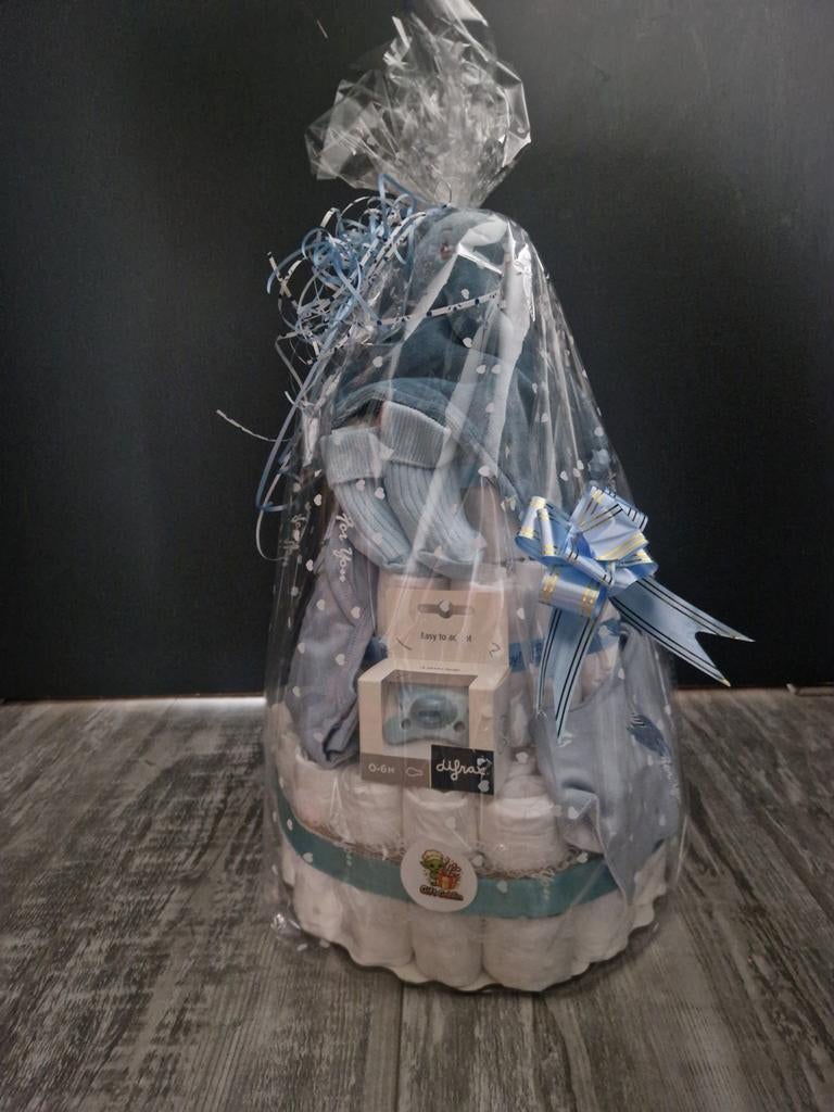 Luiertaart "blauw", Kinderen en Baby's, Kraamcadeaus en Geboorteborden, Ophalen of Verzenden, Nieuw