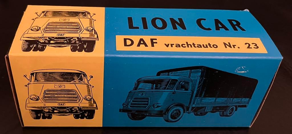 Oud doosje voor de Lioncar DAF Vrachtwagen in nieuw staat, Ophalen of Verzenden, Zo goed als nieuw, Overige typen, Lion Toys