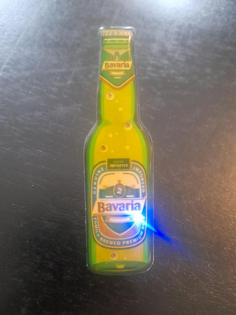 Speld Bavaria met verlichting, Verzamelen, Ophalen of Verzenden, Gebruikt, Reclamebord, Plaat of Schild, Bavaria