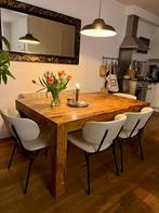 Mooie eettafel 100 x 159 cm zeer nette staat, Ophalen, Zo goed als nieuw, 4 tot 6 stoelen