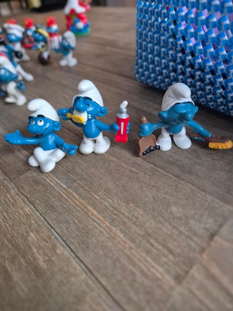 Schleich Smurfen: Tandenpoets Smurf & Smurf met bezem, Verzamelen, Ophalen of Verzenden, Gebruikt, Overige Smurfen, Poppetje, Figuurtje of Knuffel