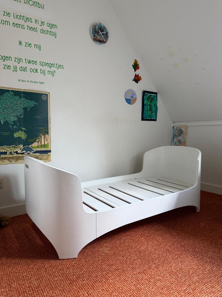 Leander mee groei bed, Kinderen en Baby's, Kinderkamer | Bedden, Ophalen, Zo goed als nieuw, Minder dan 140 cm, 70 tot 85 cm