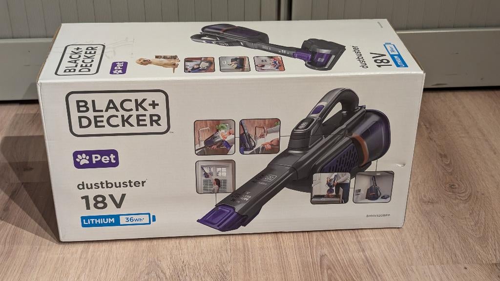 Black+Decker Black&Decker dustbuster BHHV520BFP Nieuw, Ophalen of Verzenden, Nieuw, Reservoir, Kruimeldief