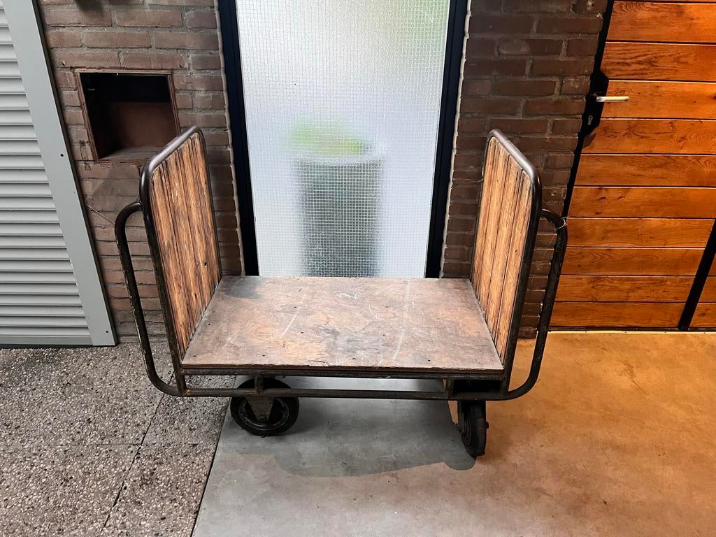 Vintage transportkar 100x60x100 cm - Industrieel interieur, Ophalen, Gebruikt