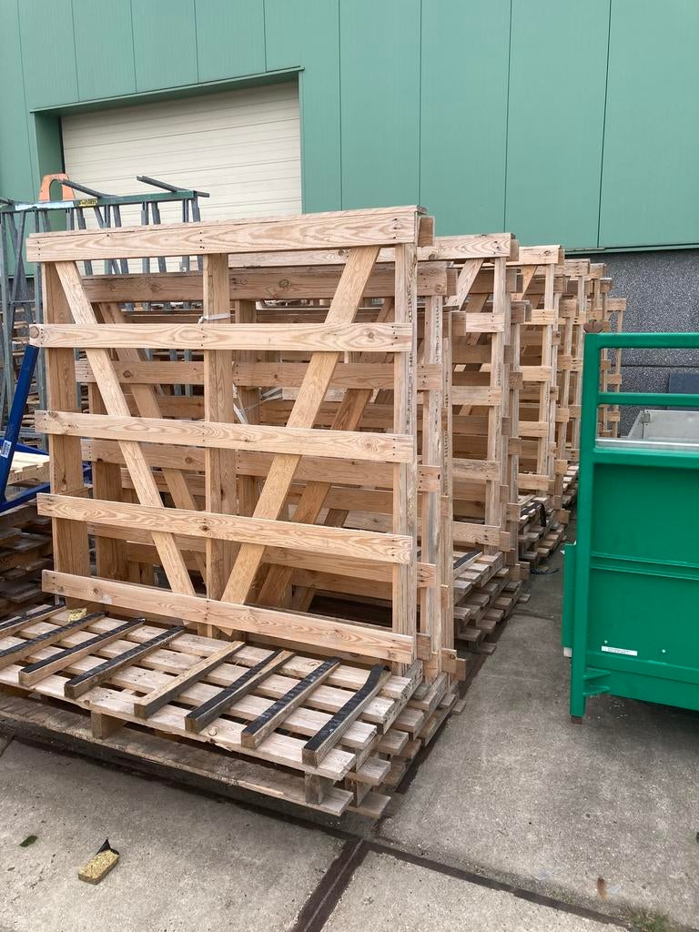 Houten (glas) bokken diverse soorten, Ophalen, Minder dan 25 mm, Pallet, Minder dan 200 cm