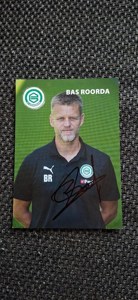 Spelerskaart met handtekening Bas Roorda #4 FC Groningen PSV, Verzamelen, Sportartikelen en Voetbal, Ophalen of Verzenden, Nieuw