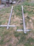 2 Betonnen waslijnpalen, 3m - Zonder lijnen, Tuin en Terras, Ophalen of Verzenden, Gebruikt, 250 cm of meer, Palen